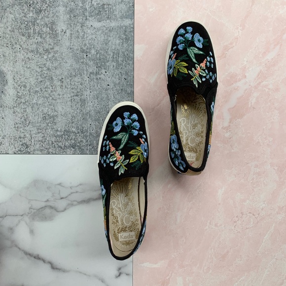 Keds Shoes - Keds X Rifle Paper Co Embroidered Platform Shoes